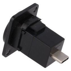 USB-C Hun D-Size Chassis stik - Sort