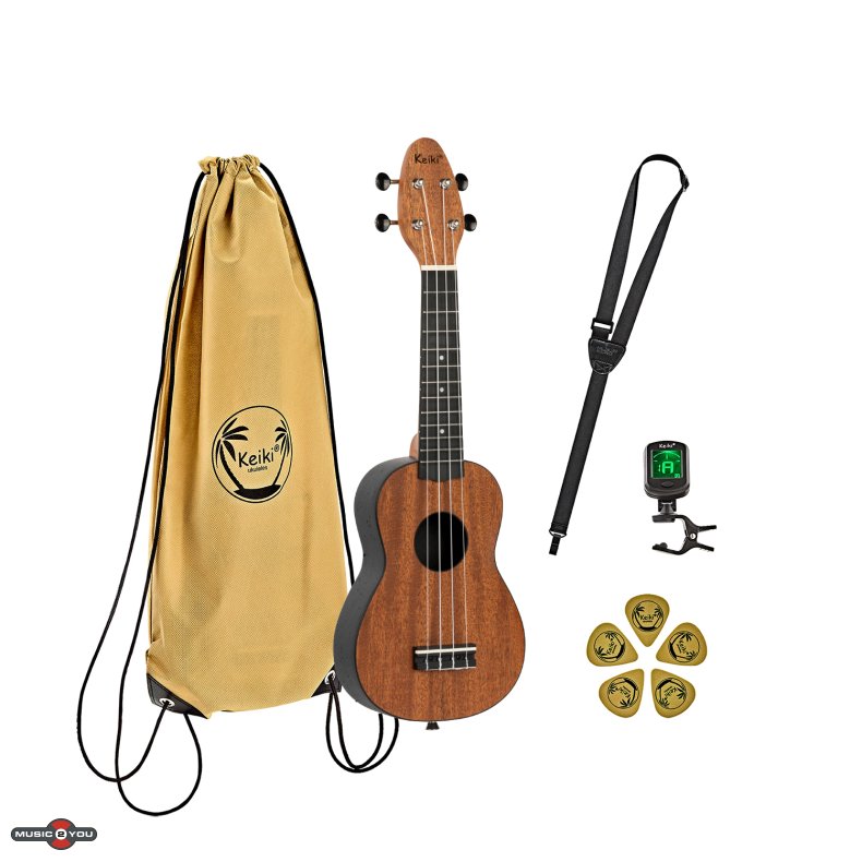 Ortega Keiki K2 "Mahogany" Sopran Ukulele Pack