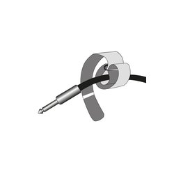 AH VR1616BLK Velcrostrop - 16 cm x 16 mm - Sort