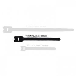 AH VT2520 Velcrostrop - 20 cm x 12,5 mm - Sort