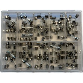 Velleman Finsikrings sortiment med 100 stk. 5x20mm, Flink (0,1A - 5A)