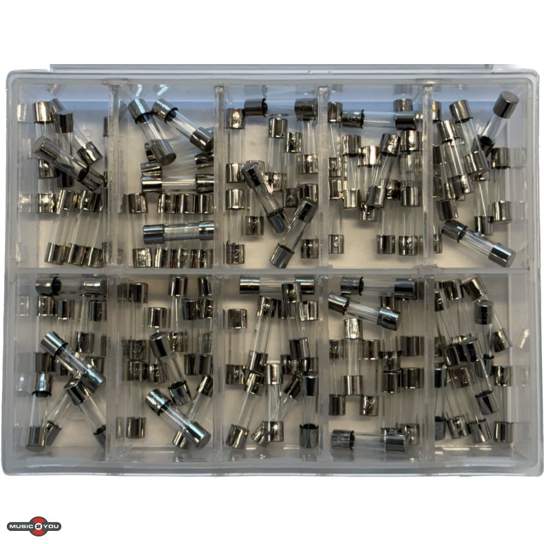 Velleman Finsikrings sortiment med 100 stk. 5x20mm, Flink (0,1A - 5A)