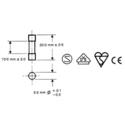 Velleman Finsikrings sortiment med 100 stk. 5x20mm, Flink (0,1A - 5A)