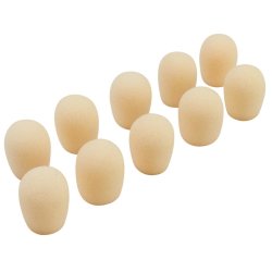 Vindhtte til 9mm mikrofon kapsel - Beige (10 Pack)