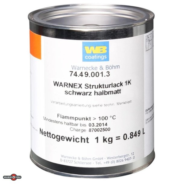 Warnex 0131 Tekstur Maling 1kg - Sort 