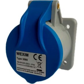 Wexim CEE 3P V�gudtag 16A 230V IP44 - Indbygning