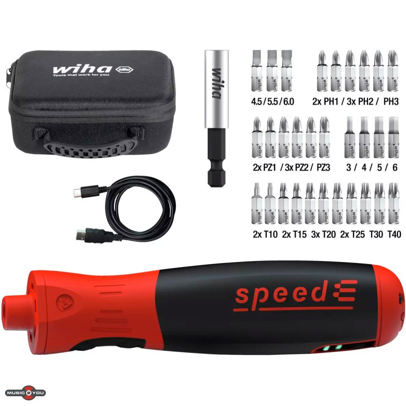 Wiha SpeedE Pocketdrive elektrisk skruetr�kker med 31 dele