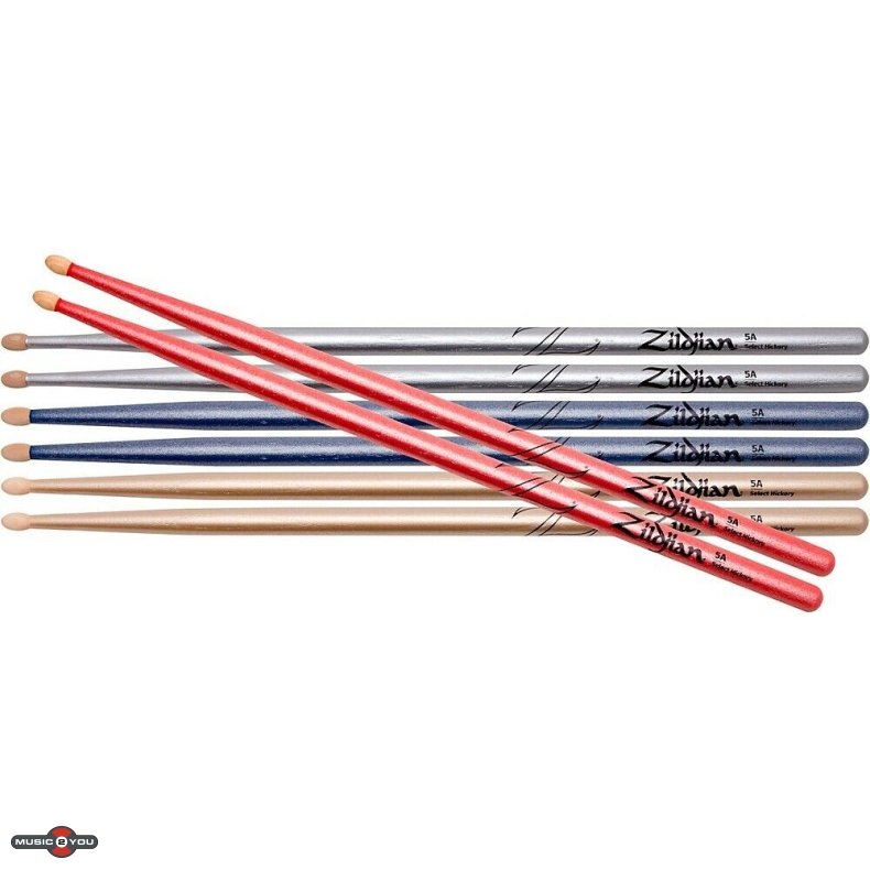 Zildjian 5A Chroma series trommestikker Value Pack