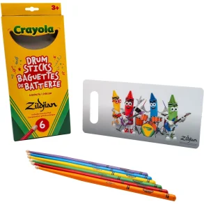 Zildjian Crayola Kids trommestikker og �veplade Kit