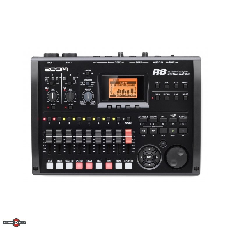 Zoom R8 Audio interface og harddisk-recorder