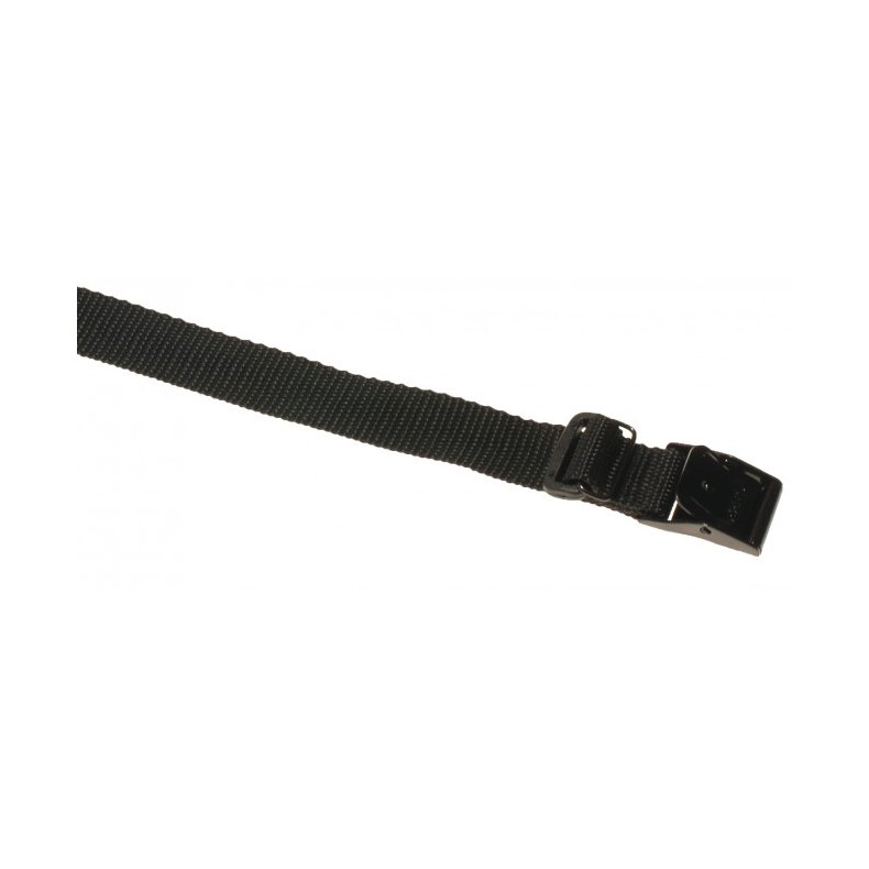 Arno strop - 75 cm x 25 mm - Sort med 2 kabel Loops