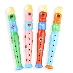 Brne blokfljte i assorterede farver