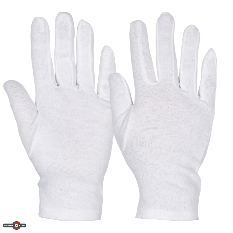 Inspector - Hvid bomuldsinterlock handske i slip-on model - 12 Par