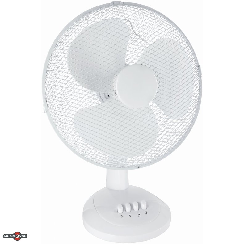 Bordventilator - 31 cm - Hvid