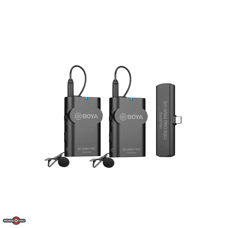 Boya WM4-K6 Trdls 2,4 GHz st til Android  og USB-C enheder