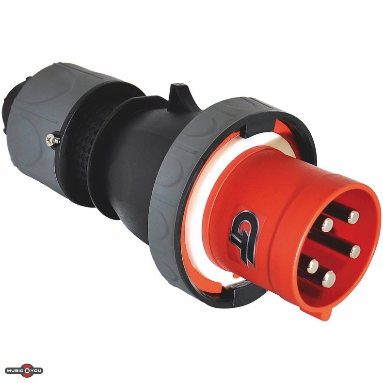 CEE 5P Stikprop 400V 3-faset - 63A - Sort IP67