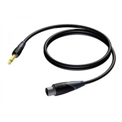 Procab CLA900 - Jack 6,3mm Han Mono til 3pol XLR Hun kabel 3 meter