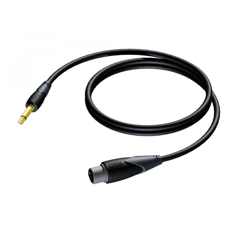 Procab CLA900 - Jack 6,3mm Han Mono til 3pol XLR Hun kabel 3 meter