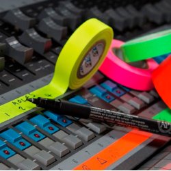 Console Tape 12mm x 9,2m - Sort, Hvid - 2 Pack