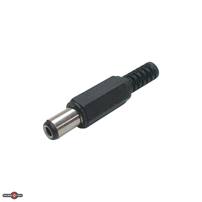 DC stik med kabel beskytter - 5,5 x 2,5 x 9mm