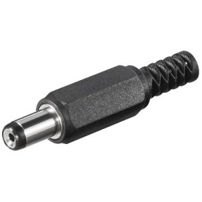 DC stik med kabel beskytter - 5,5 x 1,7 x 9mm