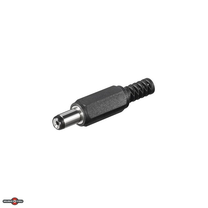 DC stik med kabel beskytter - 5,5 x 1,7 x 9mm