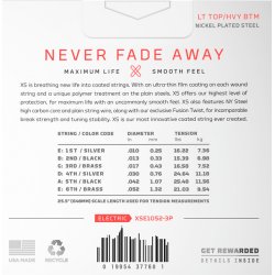 DAddario XSE1052 - Light Top/Heavy Bottom Coated - 3 pack El-guitar strenge 010-052