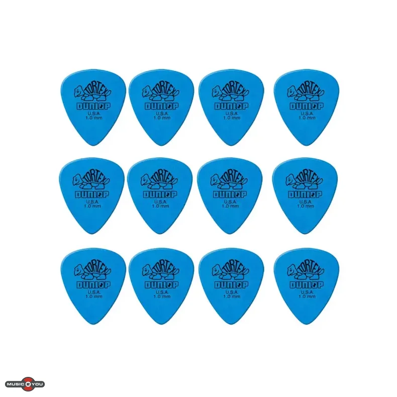 Dunlop 498P1.0 Tortex Jazz III plektre - 12 stk. pakke