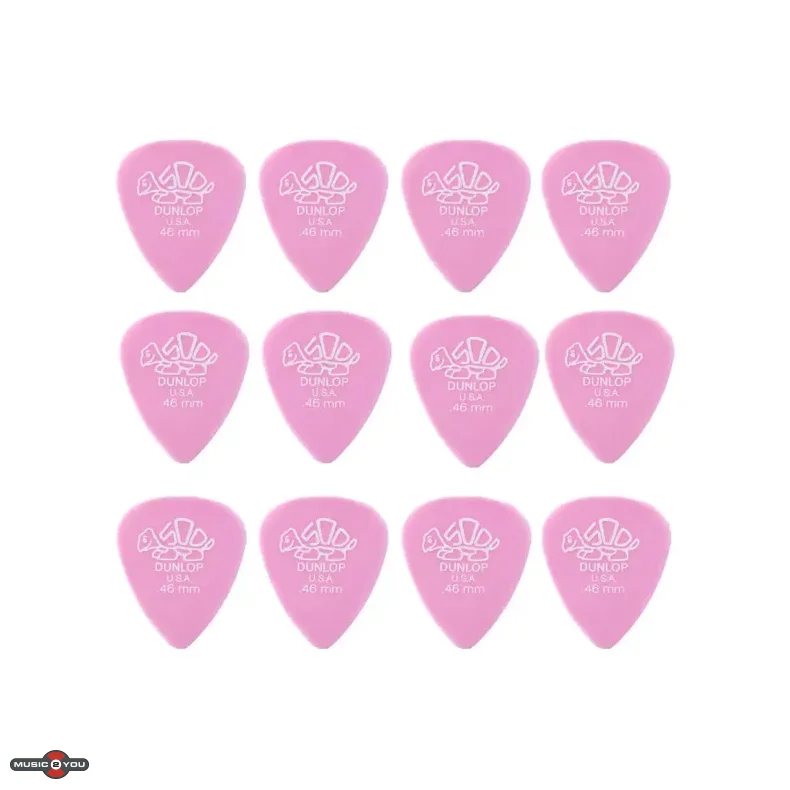 Dunlop 41P.46 Delrin 500 Standard plektre - 12 stk. pakke