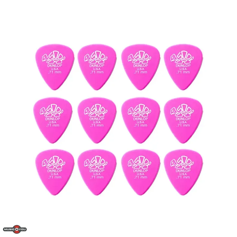 Dunlop 41P.71 Delrin 500 Standard plektre - 12 stk. pakke