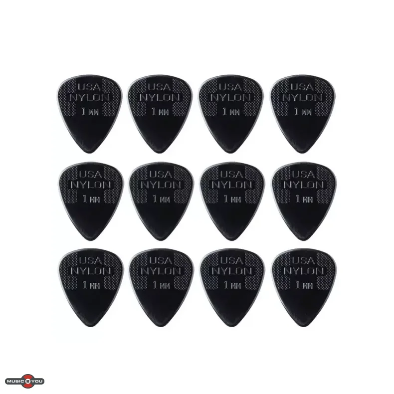 Dunlop Nylon Standard 1,0 mm Plektre  - 12 stk. pakke