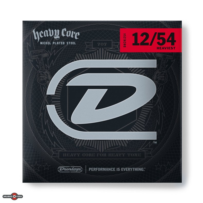 Dunlop DHCN1254 Heavy Core 12-54 - El-guitar strenge