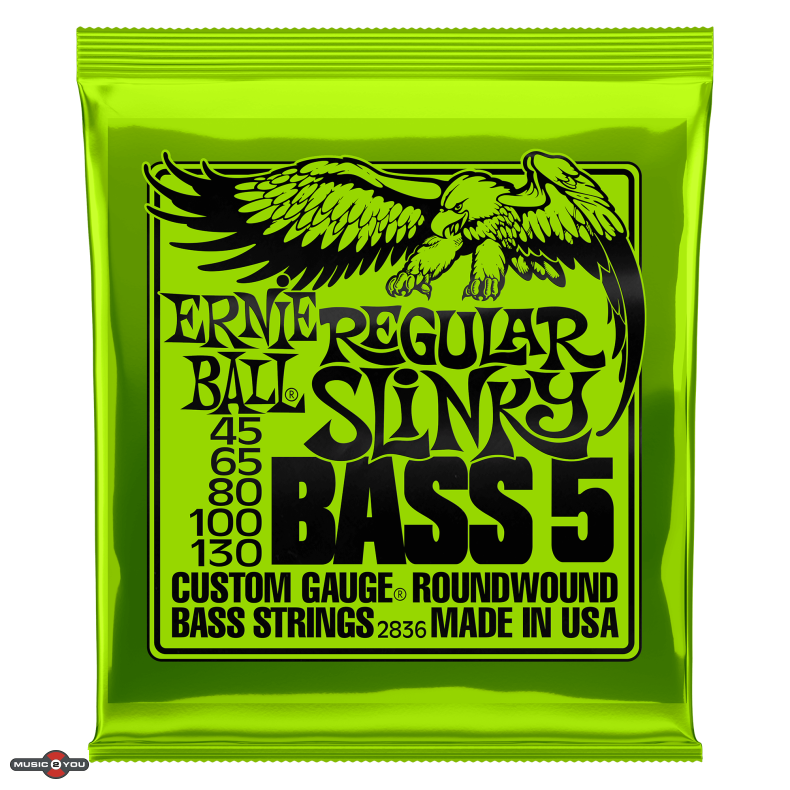 Ernie Ball 2836 Regular Slinky Bass 45 - 130 til 5-strenget bas