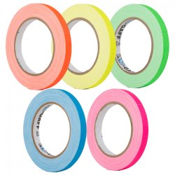 PRO-GAFF Glow Gaffatape 12mm x 22,8m - Flere farver