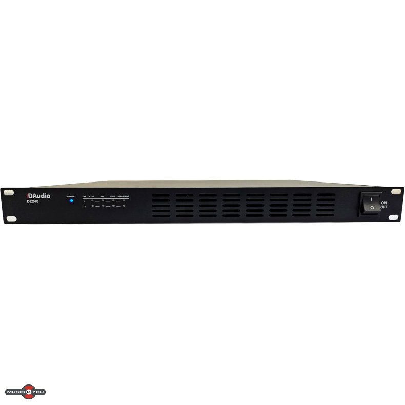 iDAudio D2240 Forst�rker 19"/1unit  2x240W i 8 Ohm eller 70/100V