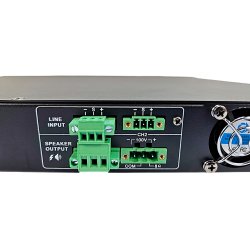iDAudio D2240 Forst�rker 19"/1unit  2x240W i 8 Ohm eller 70/100V