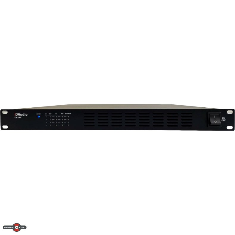 iDAudio D4240 Forst�rker 19"/1unit  4x240W i 8 Ohm eller 70/100V