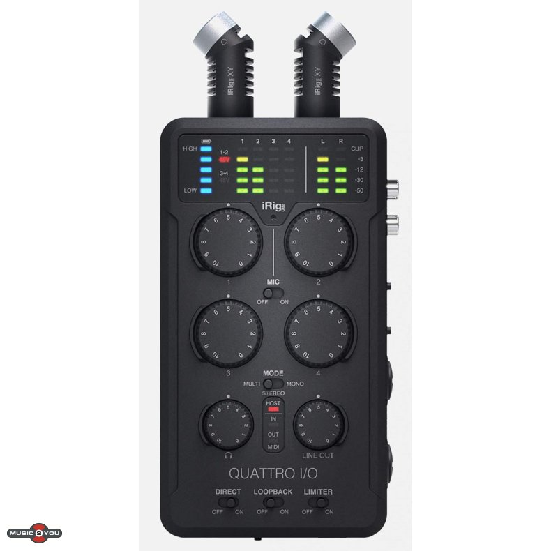 IK Multimedia iRig Pro Quattro I/O Deluxe Hndholdt Recorder