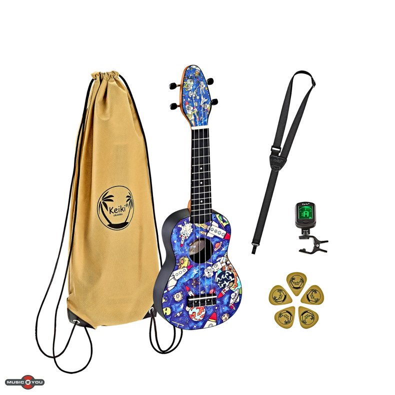 Ortega Keiki K2 "Spaceman" Sopran Ukulele Pack
