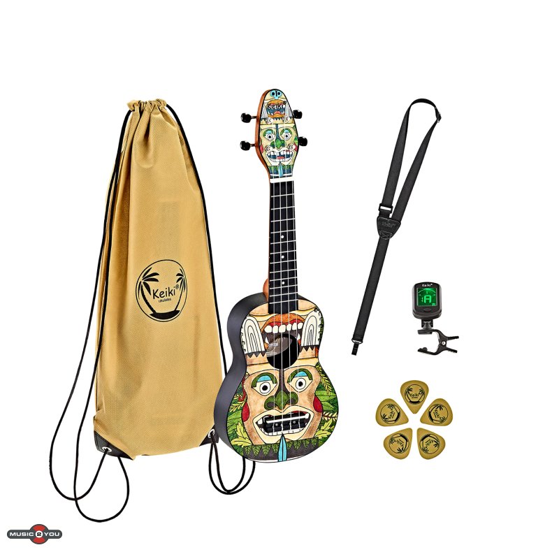 Ortega Keiki K2 "Totem" Sopran Ukulele Pack