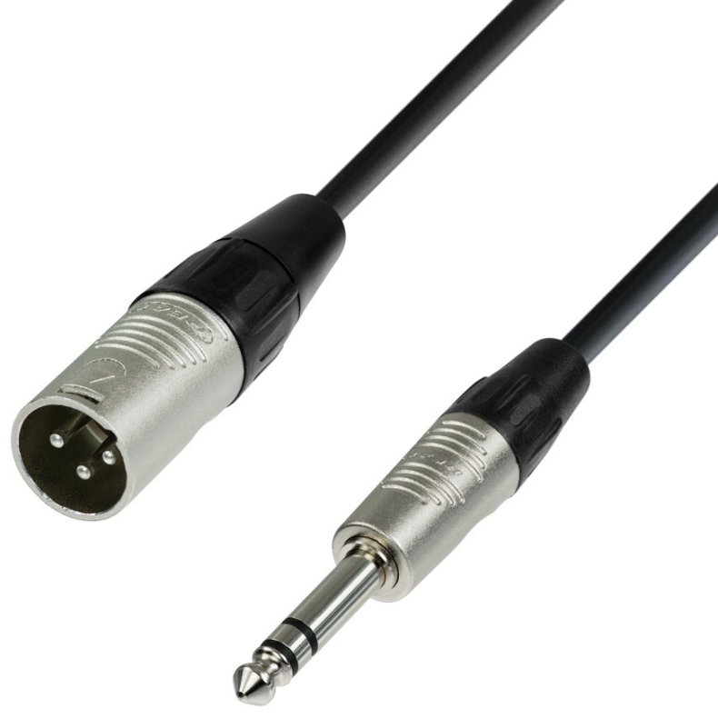 AH BMV - Jack 6,3mm Han Stereo til XLR 3Pol Han kabel