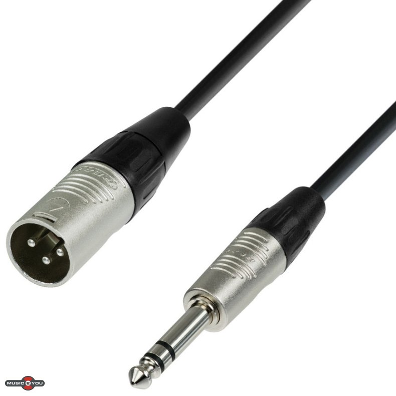 AH BMV - Jack 6,3mm Han Stereo til XLR 3Pol Han kabel
