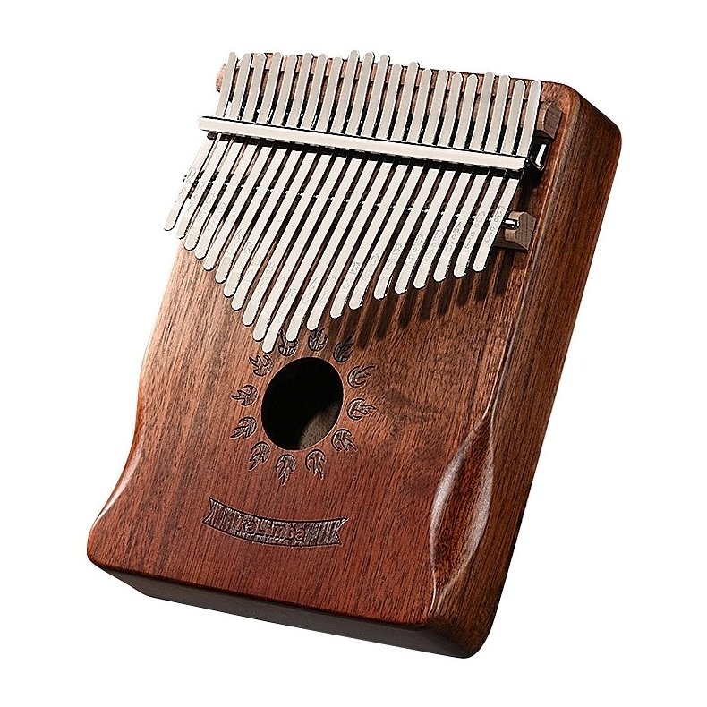 Kalimba i Solid Acacia - Brown-Sun med 21 toner