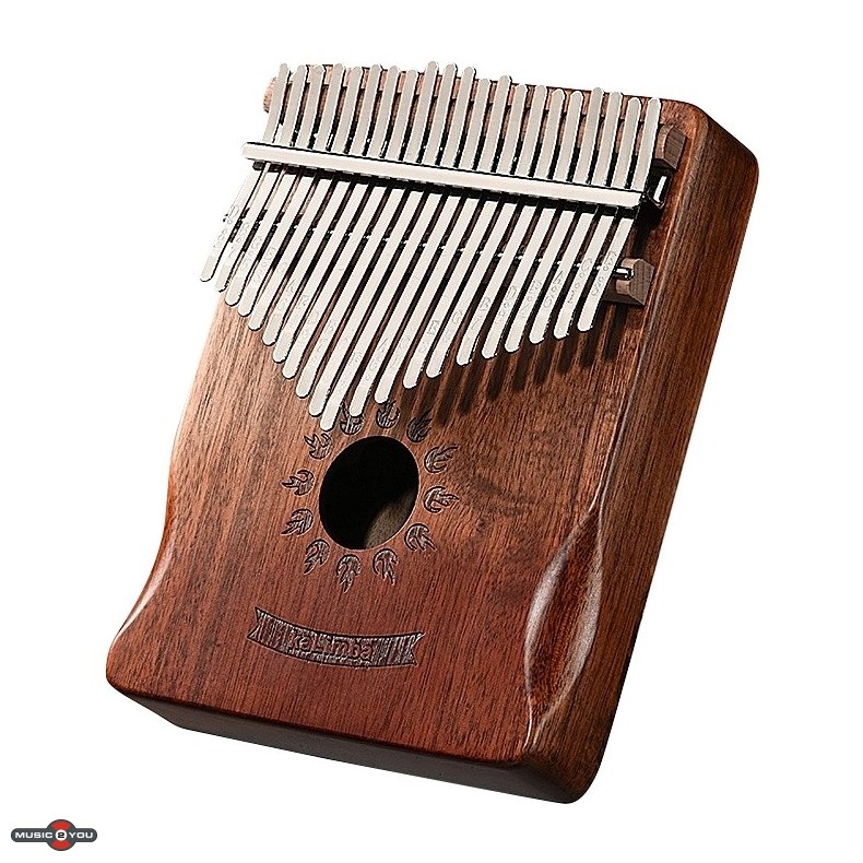 Kalimba i Solid Acacia - Brown-Sun med 21 toner