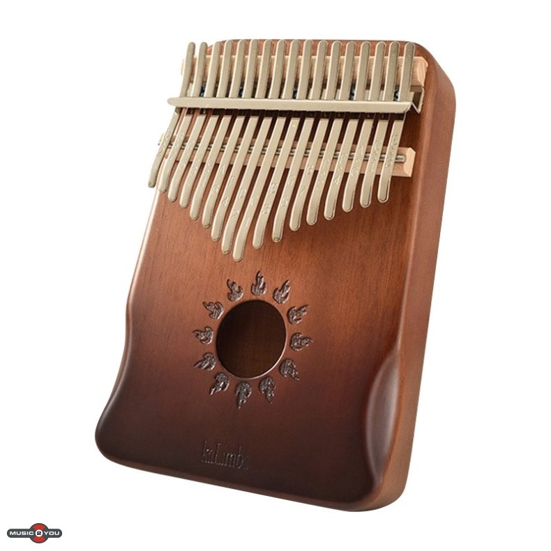 Kalimba i Solid Acacia - Brown-Sun med 17 toner