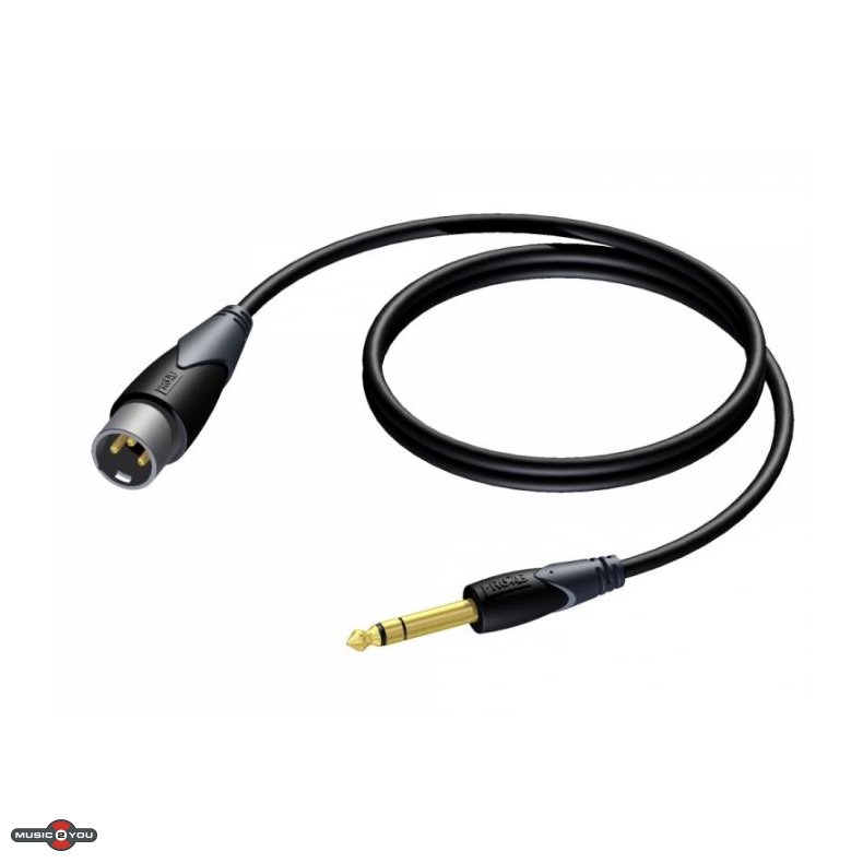 Procab CLA724 - Jack 6,3mm Han Stereo til XLR 3Pol Han kabel - DEMO Model