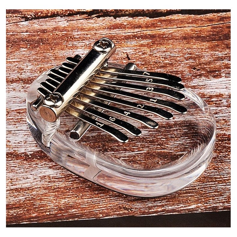 Mini Kalimba med 8 toner - Transparent