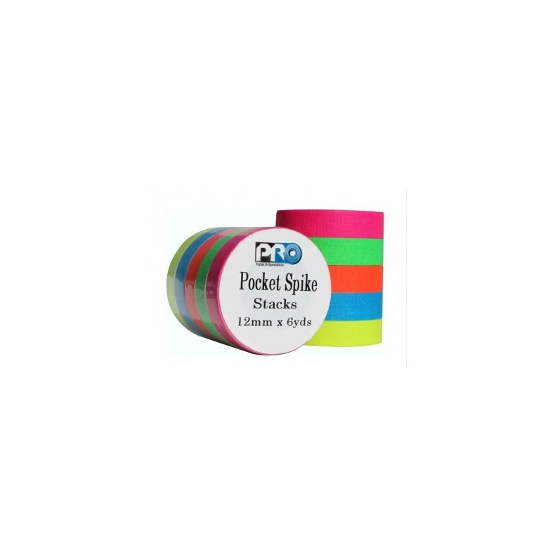 PRO-GAFF Glow Gaffa Tape Mini Mix - 12mm x 5,4 meter