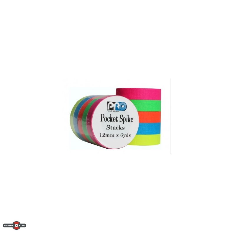 PRO-GAFF Glow Gaffa Tape Mini Mix - 12mm x 5,4 meter