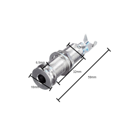 REAN Jackbsning stereo Metal langt Gevind Guitar Strap 